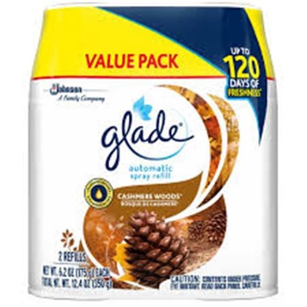 Glade Glade J30 76101 12.4 oz Automatic Spray Air Freshener Refill; Cashmere Woods - Pack of 2 J30 76101